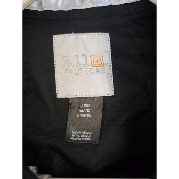 5.11 Tactical Shirt Womens Large Black Button‎ Down Military Utility Long Sleeve - Picture 3 of 8